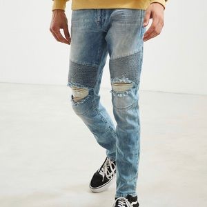 BDG Skinny Stretch Distressed Moto Men Jeans 36x33